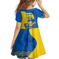 Ukraine Ukraine Folk Patterns Unity Day Personalized Family Matching Short Sleeve Bodycon Dress and Hawaiian Shirt - Wonder Print Shop