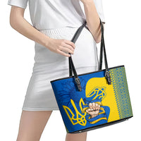 Ukraine Ukraine Folk Patterns Unity Day Personalized Leather Tote Bag - Wonder Print Shop