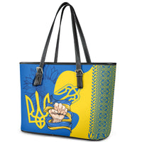 Ukraine Ukraine Folk Patterns Unity Day Personalized Leather Tote Bag - Wonder Print Shop