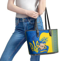 Ukraine Ukraine Folk Patterns Unity Day Personalized Leather Tote Bag - Wonder Print Shop