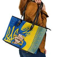 Ukraine Ukraine Folk Patterns Unity Day Personalized Leather Tote Bag - Wonder Print Shop
