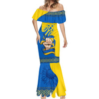 Ukraine Ukraine Folk Patterns Unity Day Personalized Mermaid Dress - Wonder Print Shop
