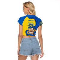 Ukraine Ukraine Folk Patterns Unity Day Personalized Raglan Cropped T Shirt - Wonder Print Shop