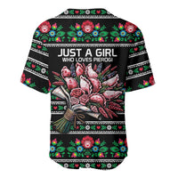 Pink Pierogi Flowers Over Dumplings Baseball Jersey