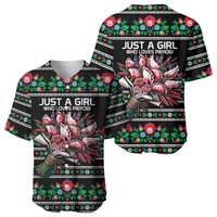 Pink Pierogi Flowers Over Dumplings Baseball Jersey