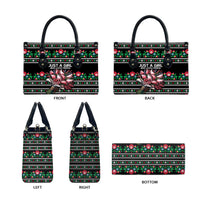 Pink Pierogi Flowers Over Dumplings Leather Bag