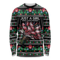 Pink Pierogi Flowers Over Dumplings Long Sleeve Shirt