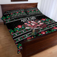 Pink Pierogi Flowers Over Dumplings Quilt Bed Set