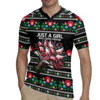 Pink Pierogi Flowers Over Dumplings Rugby Jersey