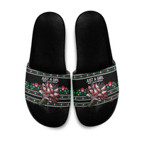Pink Pierogi Flowers Over Dumplings Slide Sandals