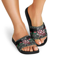Pink Pierogi Flowers Over Dumplings Slide Sandals