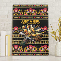 Gold Pierogi Flowers Over Dumplings Canvas Wall Art