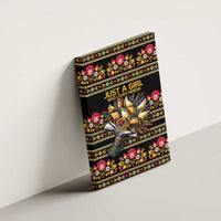 Gold Pierogi Flowers Over Dumplings Canvas Wall Art