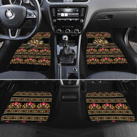 Gold Pierogi Flowers Over Dumplings Car Mats