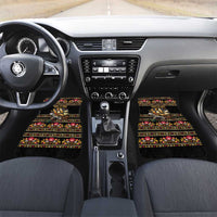 Gold Pierogi Flowers Over Dumplings Car Mats