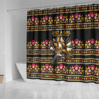 Gold Pierogi Flowers Over Dumplings Shower Curtain
