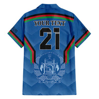 Custom Afghanistan Cricket Hawaiian Shirt Afghan Coat Of Arm with Special Flag - Wonder Print Shop