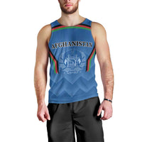 Custom Afghanistan Cricket Men Tank Top Afghan Coat Of Arm with Special Flag - Wonder Print Shop