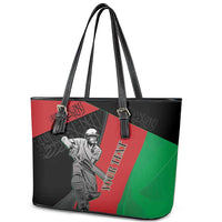 Custom Afghanistan Cricket Leather Tote Bag Sporty Version - Wonder Print Shop