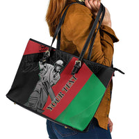 Custom Afghanistan Cricket Leather Tote Bag Sporty Version - Wonder Print Shop