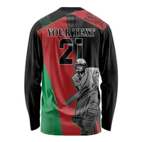 Custom Afghanistan Cricket Long Sleeve Shirt Sporty Version - Wonder Print Shop