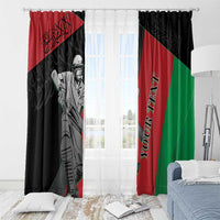 Custom Afghanistan Cricket Window Curtain Sporty Version - Wonder Print Shop