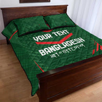 Custom Bangladesh Cricket Quilt Bed Set Go Tigers Sporty Version - Wonder Print Shop