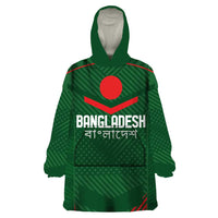 Custom Bangladesh Cricket Wearable Blanket Hoodie Go Tigers Sporty Version - Wonder Print Shop