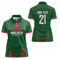Custom Bangladesh Cricket Women Polo Shirt Go Tigers Sporty Version - Wonder Print Shop