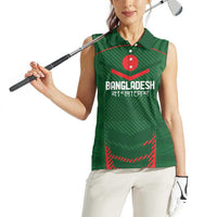 Custom Bangladesh Cricket Women Sleeveless Polo Shirt Go Tigers Sporty Version - Wonder Print Shop