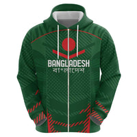 Custom Bangladesh Cricket Zip Hoodie Go Tigers Sporty Version - Wonder Print Shop
