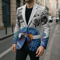 Custom Brasil Concept Guacamayo 2026 Floral Blazer Blue Edition