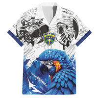 Custom Brasil Concept Guacamayo 2026 Floral Hawaiian Shirt Blue Edition