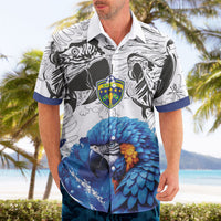 Custom Brasil Concept Guacamayo 2026 Floral Hawaiian Shirt Blue Edition