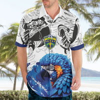 Custom Brasil Concept Guacamayo 2026 Floral Hawaiian Shirt Blue Edition