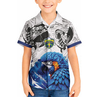 Custom Brasil Concept Guacamayo 2026 Floral Hawaiian Shirt Blue Edition