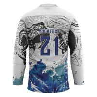 Custom Brasil Concept Guacamayo 2026 Floral Hockey Jersey Blue Edition