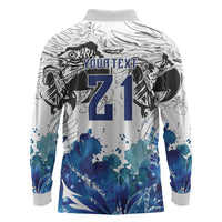 Custom Brasil Concept Guacamayo 2026 Floral Long Sleeve Polo Shirt Blue Edition