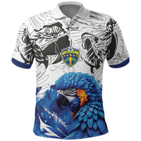 Custom Brasil Concept Guacamayo 2026 Floral Polo Shirt Blue Edition