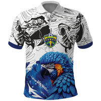 Custom Brasil Concept Guacamayo 2026 Floral Polo Shirt Blue Edition