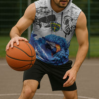 Custom Brasil Concept Guacamayo 2026 Floral Sleeveless Hoodie Blue Edition