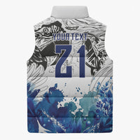 Custom Brasil Concept Guacamayo 2026 Floral Sleeveless Puffer Jacket Blue Edition