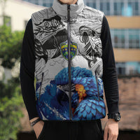 Custom Brasil Concept Guacamayo 2026 Floral Sleeveless Puffer Jacket Blue Edition