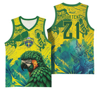 Custom Brasil Concept Guacamayo 2026 Floral Basketball Jersey Green Edition