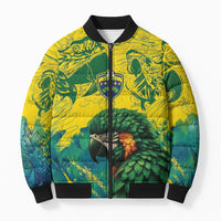 Custom Brasil Concept Guacamayo 2026 Floral Bomber Puffer Jacket Green Edition
