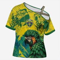 Custom Brasil Concept Guacamayo 2026 Floral Cross Shoulder Shirt Green Edition