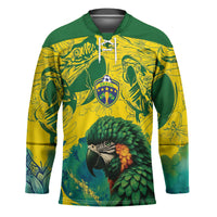 Custom Brasil Concept Guacamayo 2026 Floral Hockey Jersey Green Edition