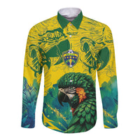 Custom Brasil Concept Guacamayo 2026 Floral Long Sleeve Button Shirt Green Edition
