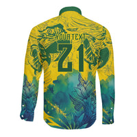Custom Brasil Concept Guacamayo 2026 Floral Long Sleeve Button Shirt Green Edition