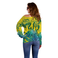 Custom Brasil Concept Guacamayo 2026 Floral Off Shoulder Sweater Green Edition